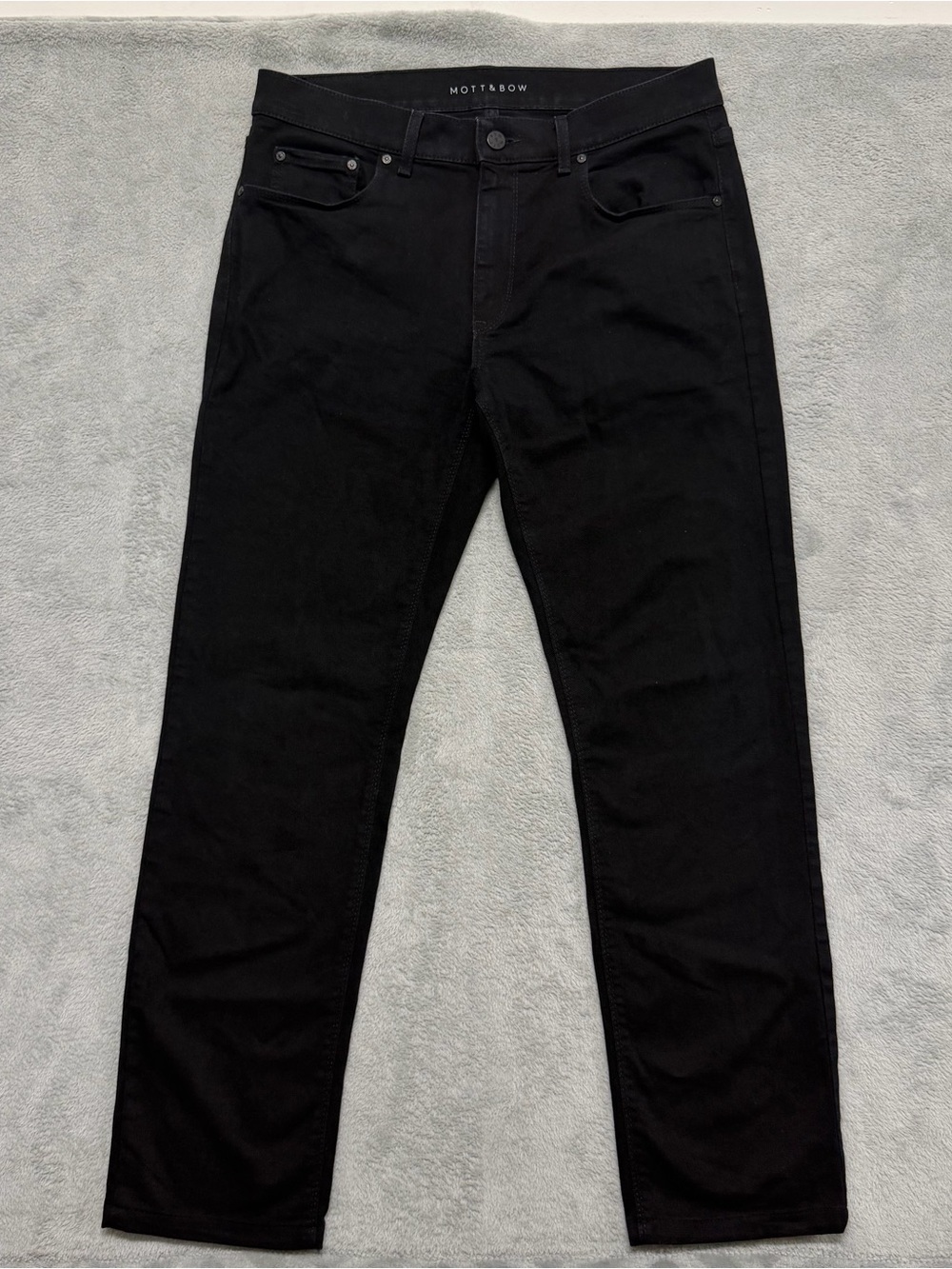 Mott & Bow Jeans Mens 33x32 Black Mid Rise Stretch Denim Slim Fit